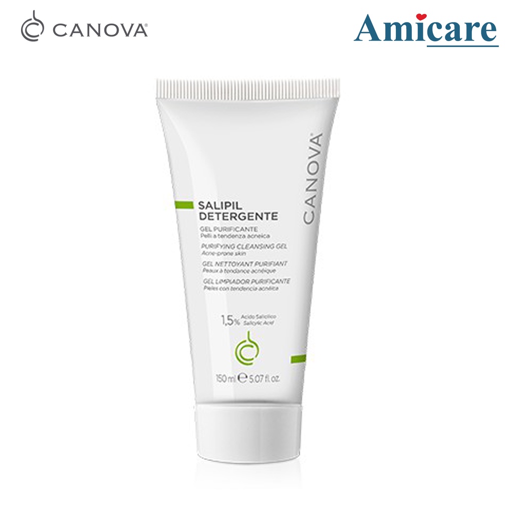 ✅  Canova Gel Rửa Mặt Kiềm Dầu, Giảm Mụn SALIPIL DETERGENTE - PURIFYING CLEANSING GEL 150ml