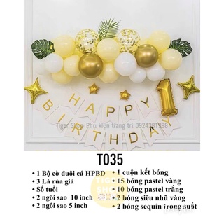 (Tặng Bơm+ Keo) Set Sinh Nhật Trang Trí Đơn Giản