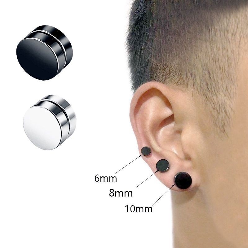 Khuyên Tai Nam Châm tròn IDOL basic GD, GIÁ 1 CHIẾC Bông Tai Nam Không Cần Bấm Lỗ Cực Chất Maxshopdoc