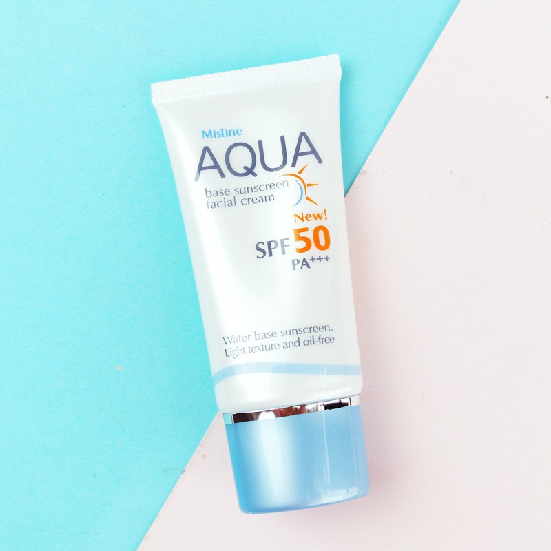 ◑Kem chống nắng trắng da Mistine Aqua Base Suncream Thái Lan 20ml