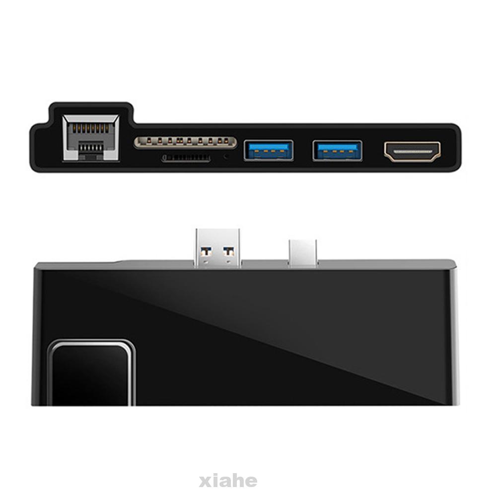 Docking Station Ethernet Port Mini Multifunction Plug And Play USB RJ45 4K HDMI For Surface Pro 6 | BigBuy360 - bigbuy360.vn