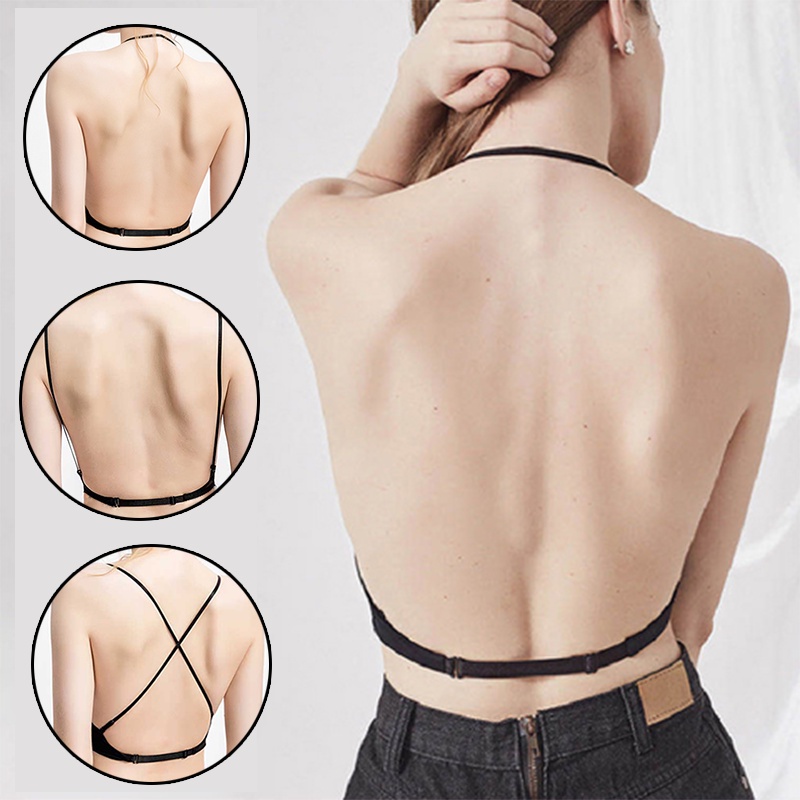 Áo Lót Lụa Mềm Mại Không Gọng Cổ Chữ U Khoét Sâu Lưng Thấp Thoáng Khí Thoải Mái Gợi Cảm Cho Nữ