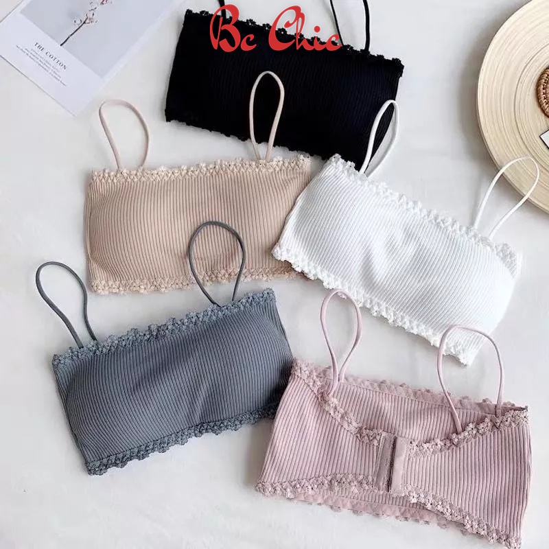 Áo lót áo bra gân tăm chân ren mã B636 bra thể thao,bra tập gym  BC_CHIC LINGERIE