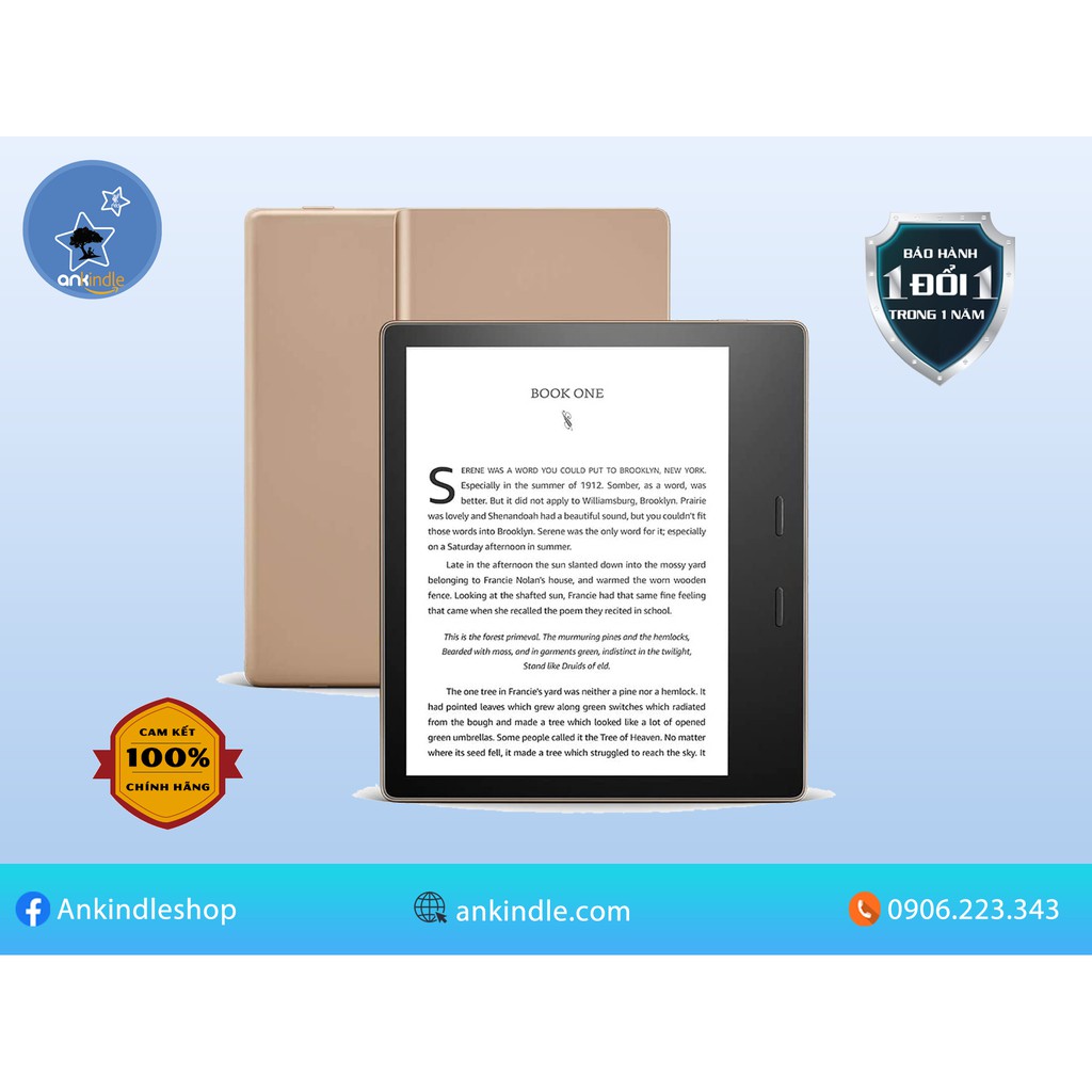 Máy đọc sách Kindle Oasis 3 - gen 10th - chính hãng Amazon - new 100% - màn hình vàng warmlight - chống nước | BigBuy360 - bigbuy360.vn