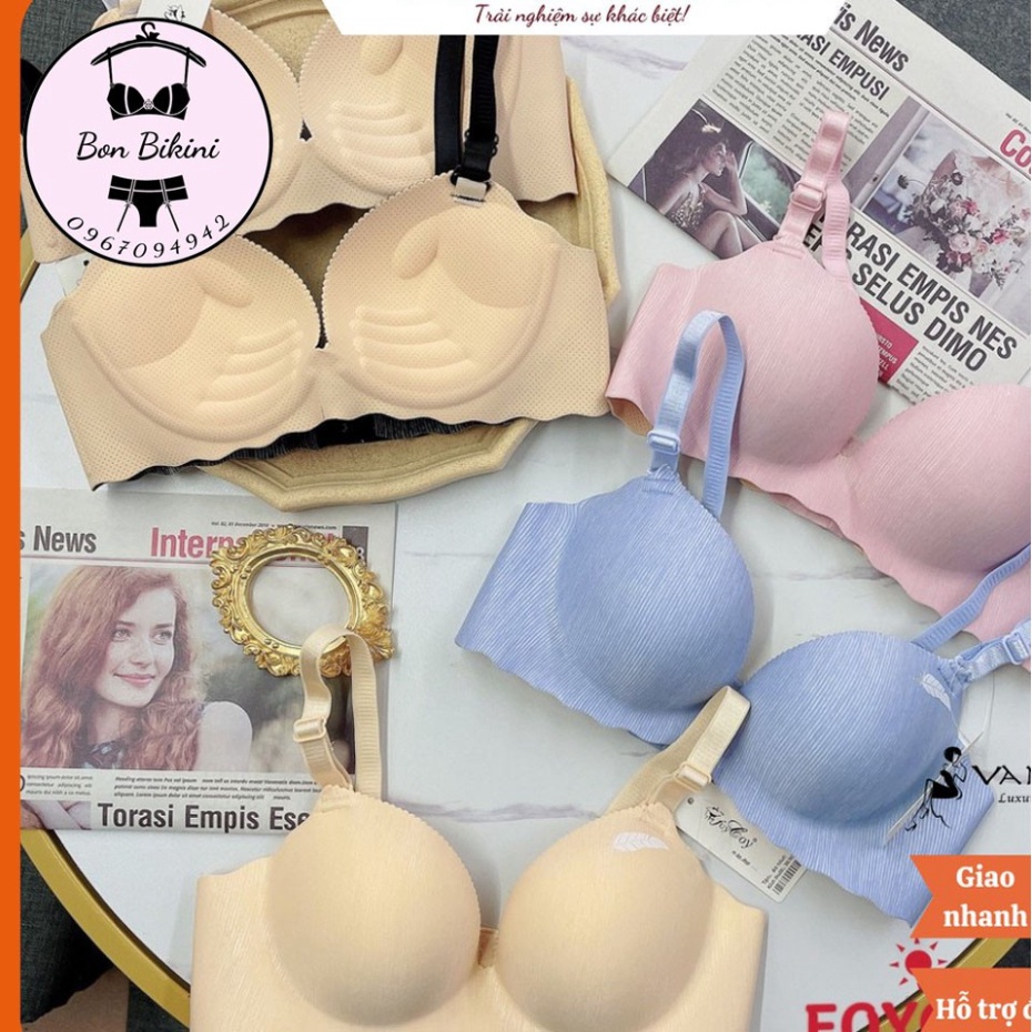 ÁO LÓT SU ĐÚC KHÔNG GỌNG HÌNH  LÁ CÂY ĐỆM BÀN TAY NÂNG NGỰC NHIỀU A260