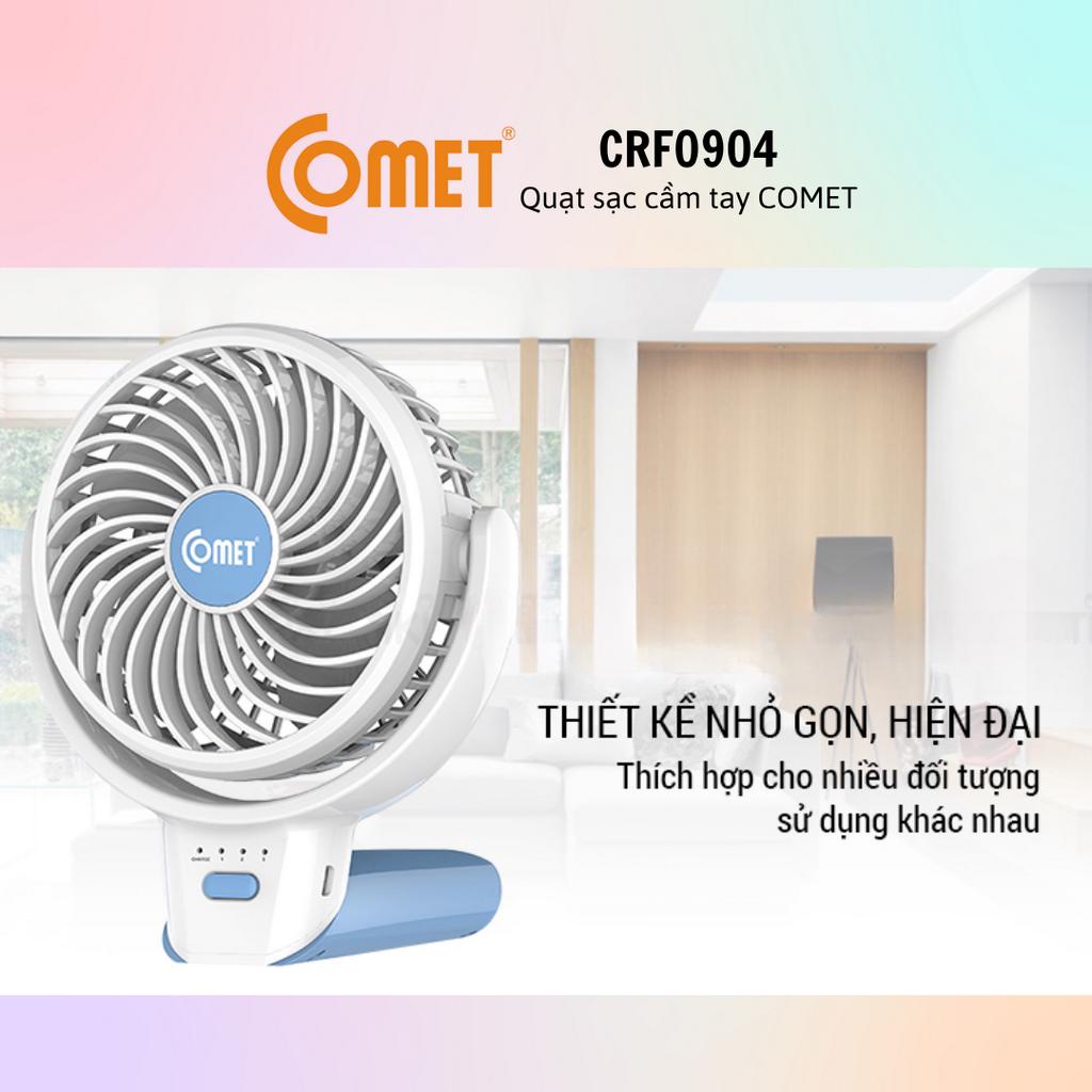 Quạt sạc tích điện cầm tay COMET CRF0904/1004/0803/0804 - Hàng 100% chính hãng