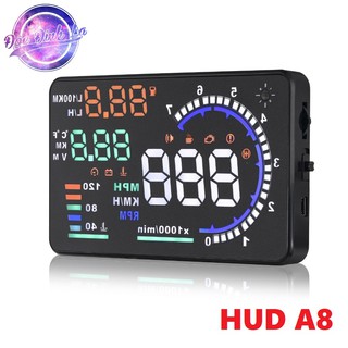 Bộ hiện thị tốc độ xe lên kính lái HUD A8 - Đồng hồ hiển thị tốc độ có màn hình hiển thị HUD trên xe hơi