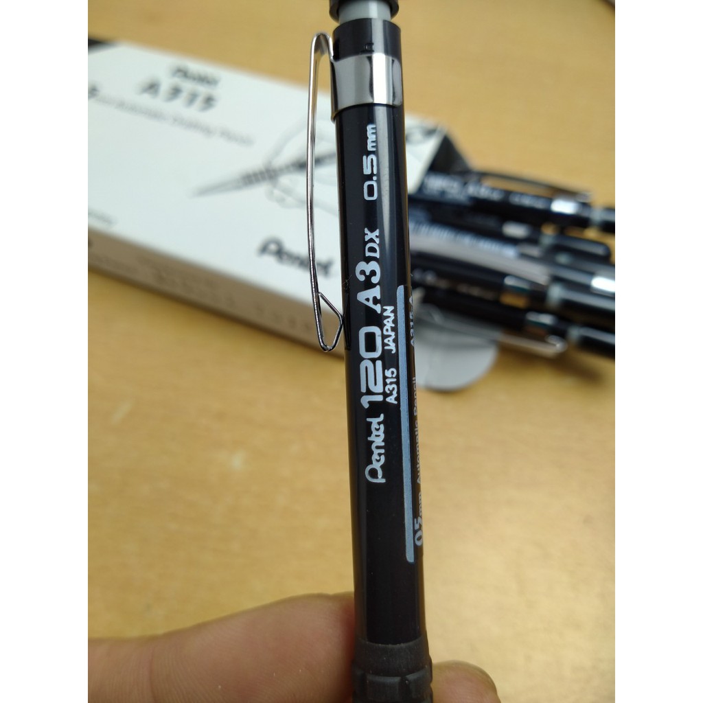 Bút chì bấm Pentel A313/ A315/ A317/ A319, bút chì kim nét 0.3/ 0.5/ 0.7/ 0.9mm- Chính hãng