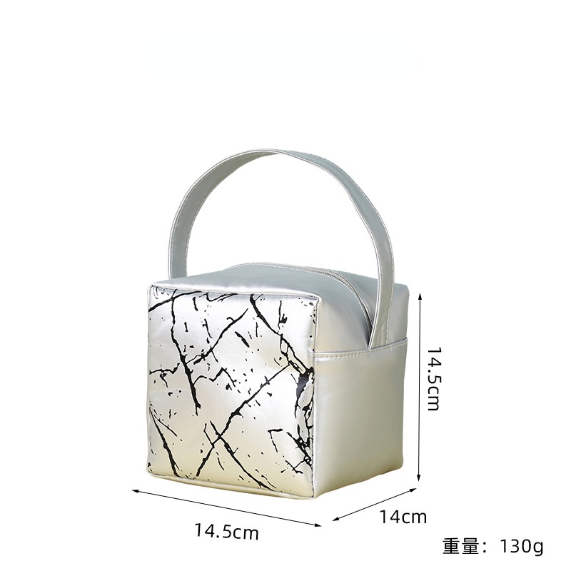 Hộp Đựng Mỹ Phẩm Mực In Màu Bạc Di Động Tiện Dụng Mang Theo Du Lịch