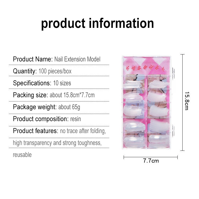 【Hàng Hot】 Set 100pc móng tay nhân tạo kèm keo dán móng tay giả họa tiết bắt mắt chống thấm nước | BigBuy360 - bigbuy360.vn