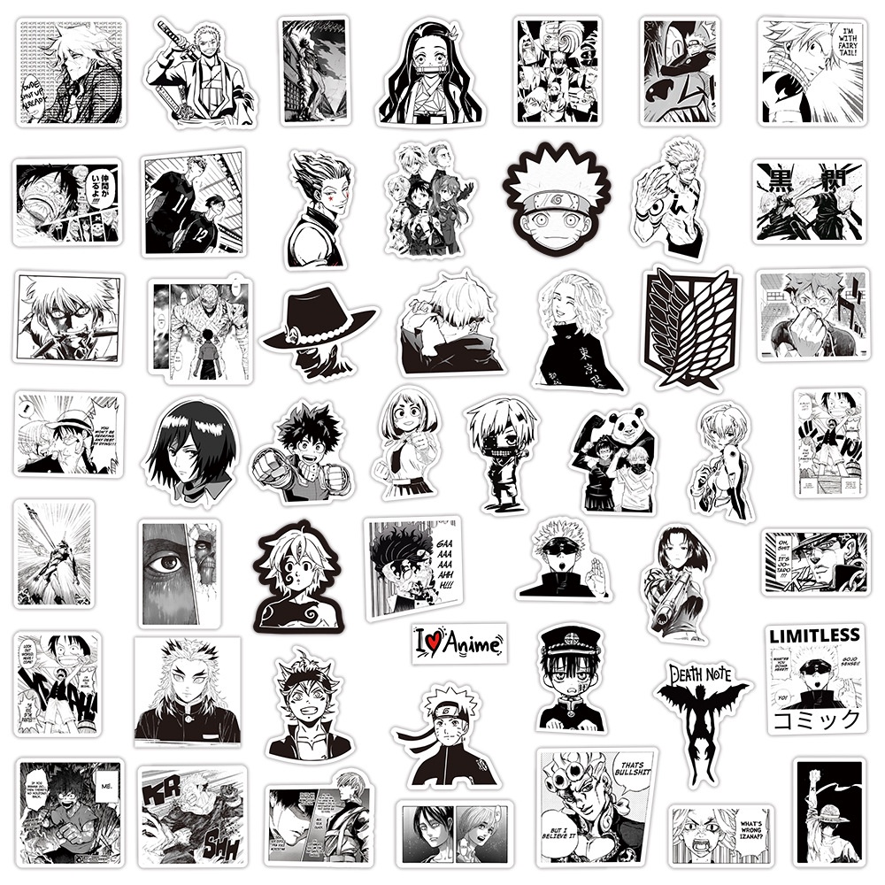 Set 100/50/25/10 Sticker Họa Tiết Hoạt Hình Graffiti Dán Trang Trí Đa Dụng
