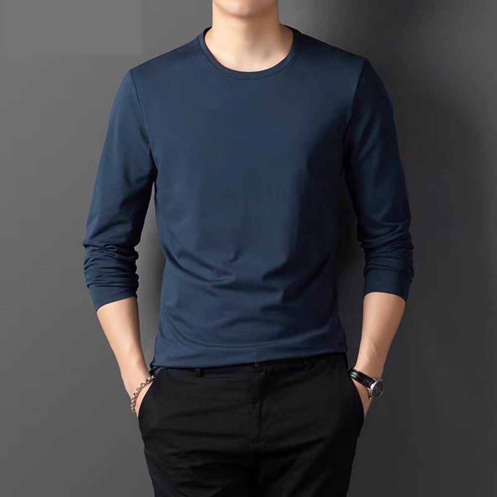 Áo thun nam dài tay cổ tròn giữ nhiệt nam chuẩn thiết kế hàn quốc, cực tôn dáng, lịch sự, trẻ trung(ACTD) | BigBuy360 - bigbuy360.vn