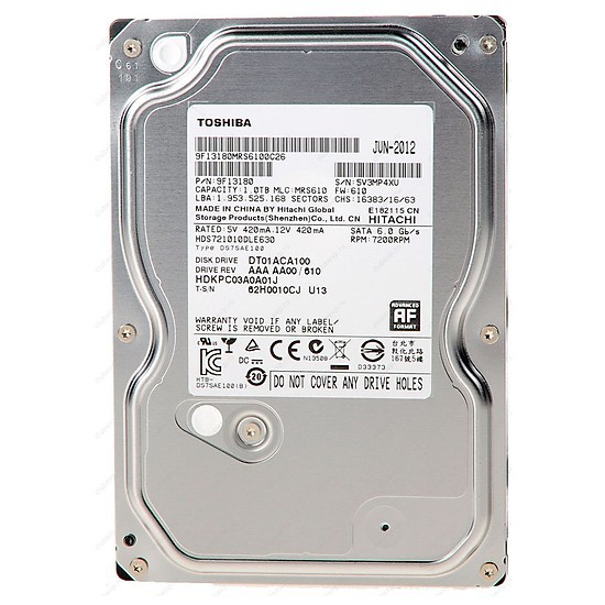 Ổ Cứng TOSHIBA 1TB  Hàng Tháo Máy Trạm Workstation USA