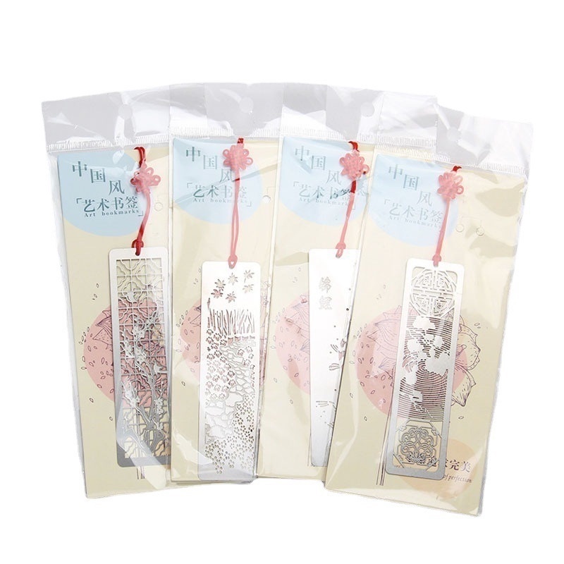 Kẹp Đánh Dấu Trang Sách Bằng Thép Không Gỉ Phong Cách Trung Hoa