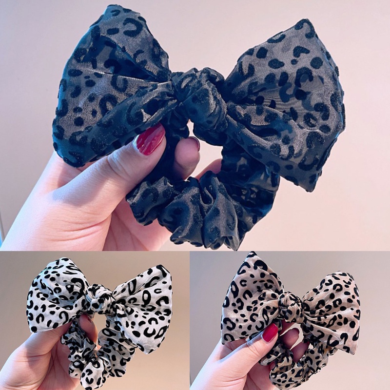 Băng Đô Cài Tóc Bản Lớn In Họa Tiết Da Báo Cổ Điển