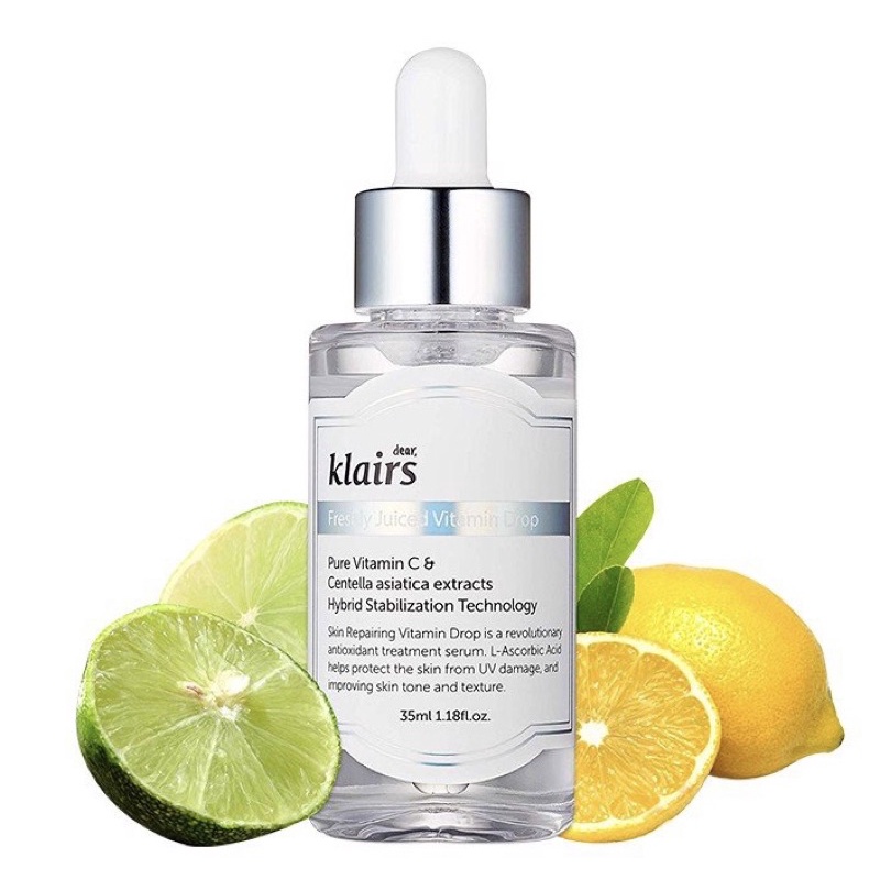 Tinh Chất Vitamin C Giúp Mờ Thâm Nám Và Dưỡng Trắng Sáng Dành Cho Da Dễ Kích Ứng Klairs Freshly Juiced Vitamin Drop 35ml