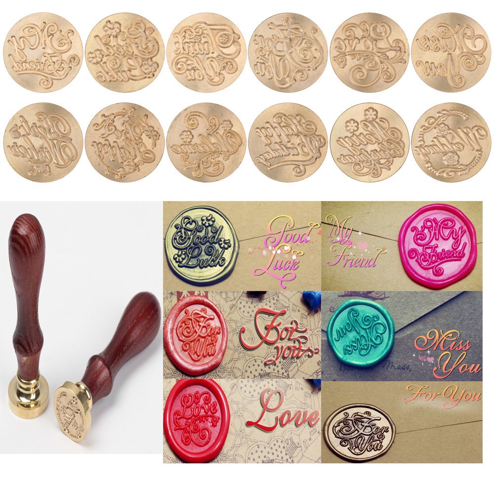 Con Dấu Sáp In Chữ Thank You Với Tay Cầm Bằng Đồng Cổ Điển