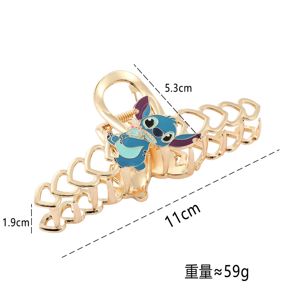 ✨Bán Nóng ✨Kẹp Tóc Bằng Kim Loại Họa Tiết Stitch Hoạt Hình Dễ Thương Bắt Mắt Sành Điệu