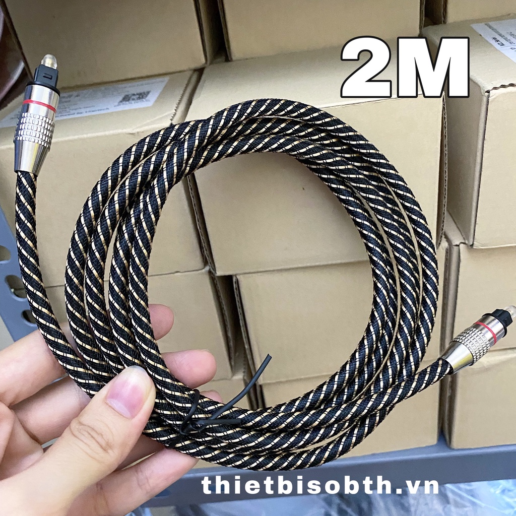 Dây Audio Quang sợi to bọc dù cao cấp 6.0  Dài 2M-Sản phẩm cao cấp