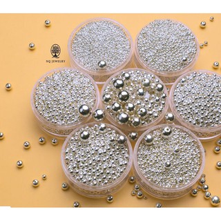 Bi bạc 6mm - Charm bi bạc hạt 6mm