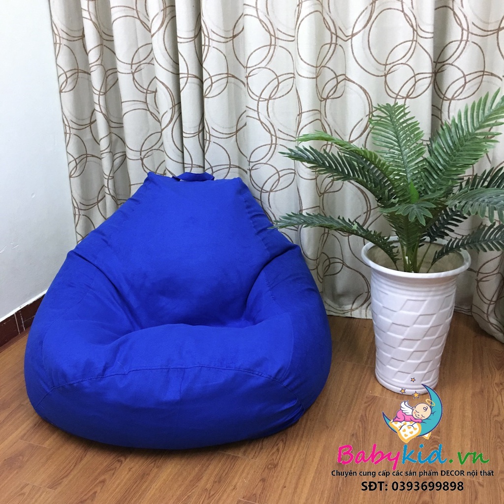 Vỏ lót ghế lười hạt xốp/ da lộn đơn/ 5 size
