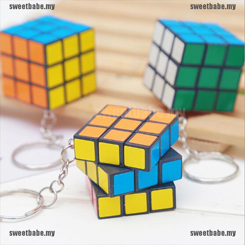 Móc Chìa Khóa Hình Khối Rubik 3cm Sáng Tạo