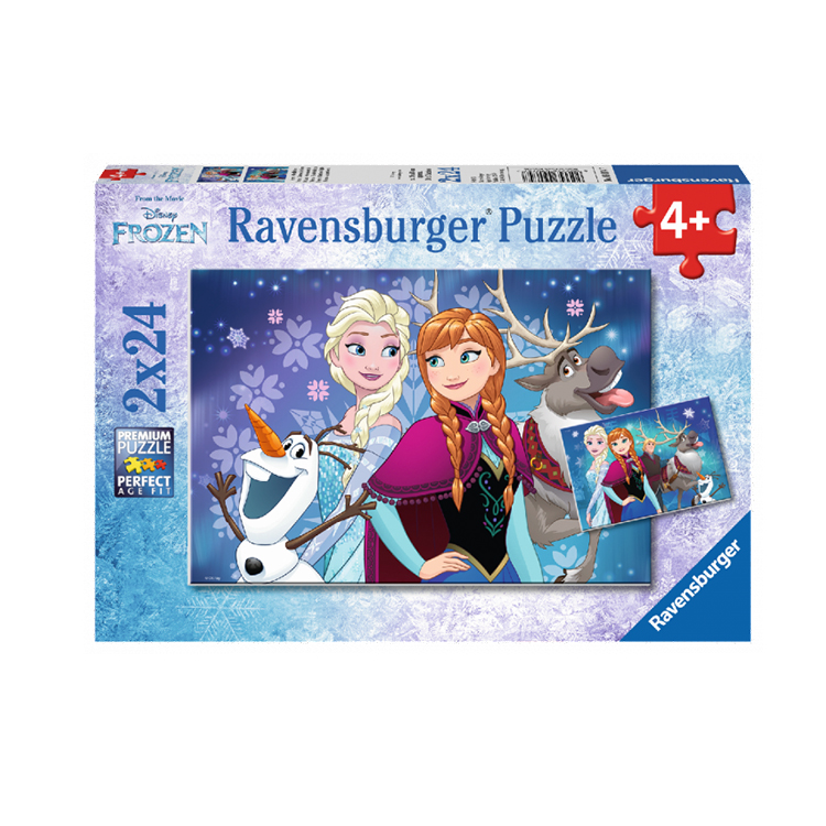 Xếp hình puzzle Anna, Elsa và những người bạn 2 bộ 24 mảnh RAVENSBURGER - Disney license RV090747