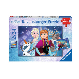 Xếp hình puzzle Anna, Elsa và những người bạn 2 bộ 24 mảnh RAVENSBURGER - Disney license RV090747