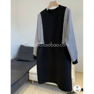 Váy kẻ sọc chun eo dành cho nữ
