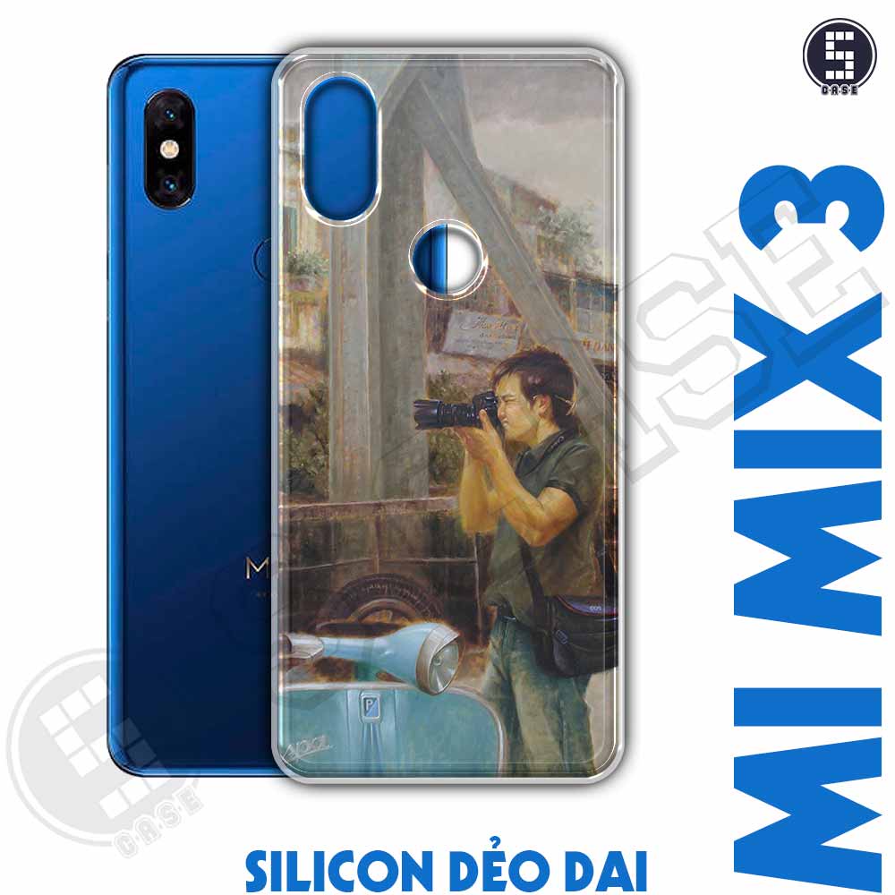 Ốp điện thoại Xiaomi Mi Mix 3 Dẻo Chống Shock Nhiều Mẫu Tuyển Tập 11 Phố Cổ Sơn Dầu A2018-CL11