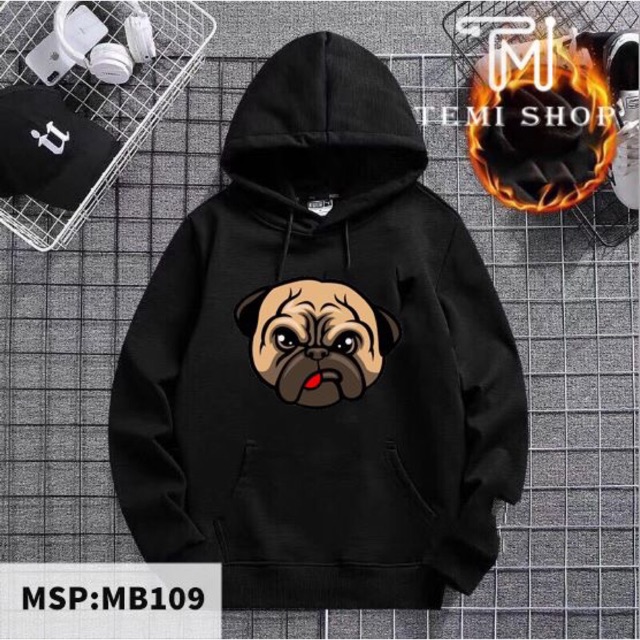 Áo hoodie unisex chó mặt xệ có bigsize đên hơn 100kg | BigBuy360 - bigbuy360.vn