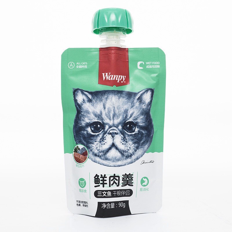 Súp thưởng WANPY cho mèo 90gr có nắp vặn