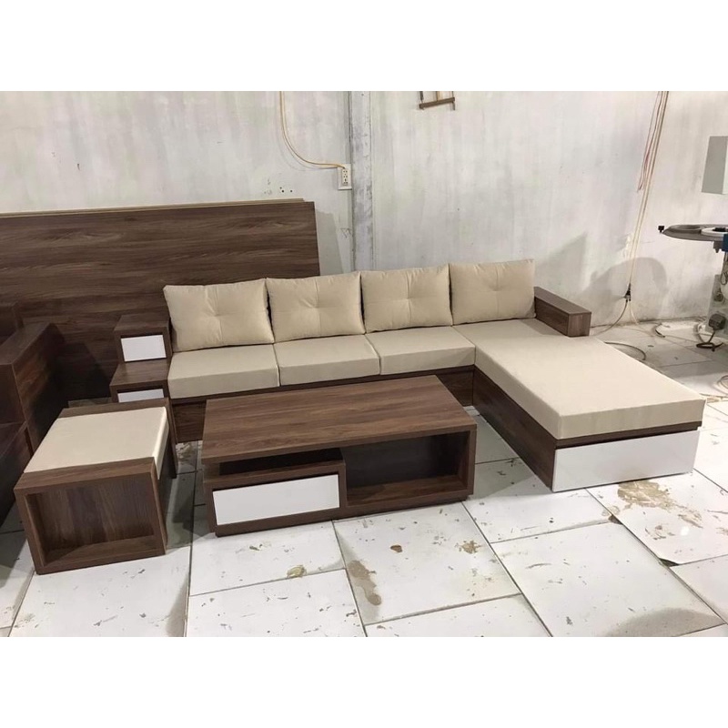 Ghế Sofa phòng khách gỗ công nghiệp