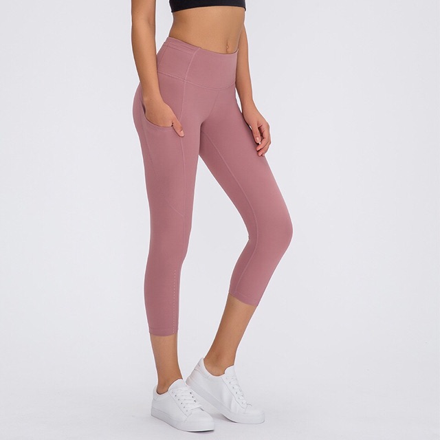 Quần tập Lululemon Fast & Free Tight dáng ngố - Quần tập thể thao Lulu không logo