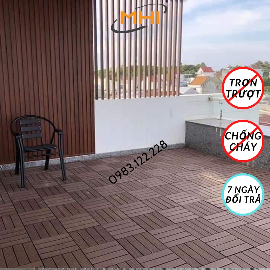 ❤️Freeship+❤️Tấm Nhựa Lót Sàn Ban Công Nhà Máy Đại An KT 30*30cm- Không Phải hàng 28cm*28cm gia công