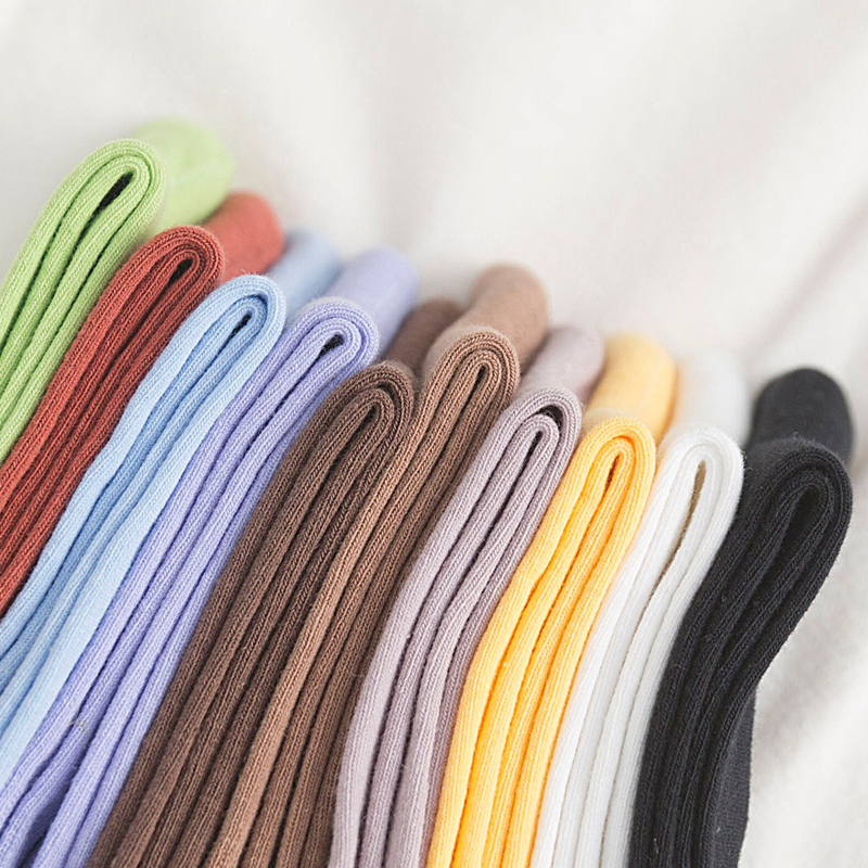 Vớ cotton cổ cao nhiều màu tùy chọn