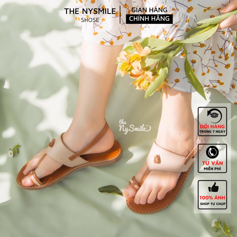 KEBUN 2 - GIÀY DA KẸP XỎ NGÓN PHỐI NÂU - THENYSMILE