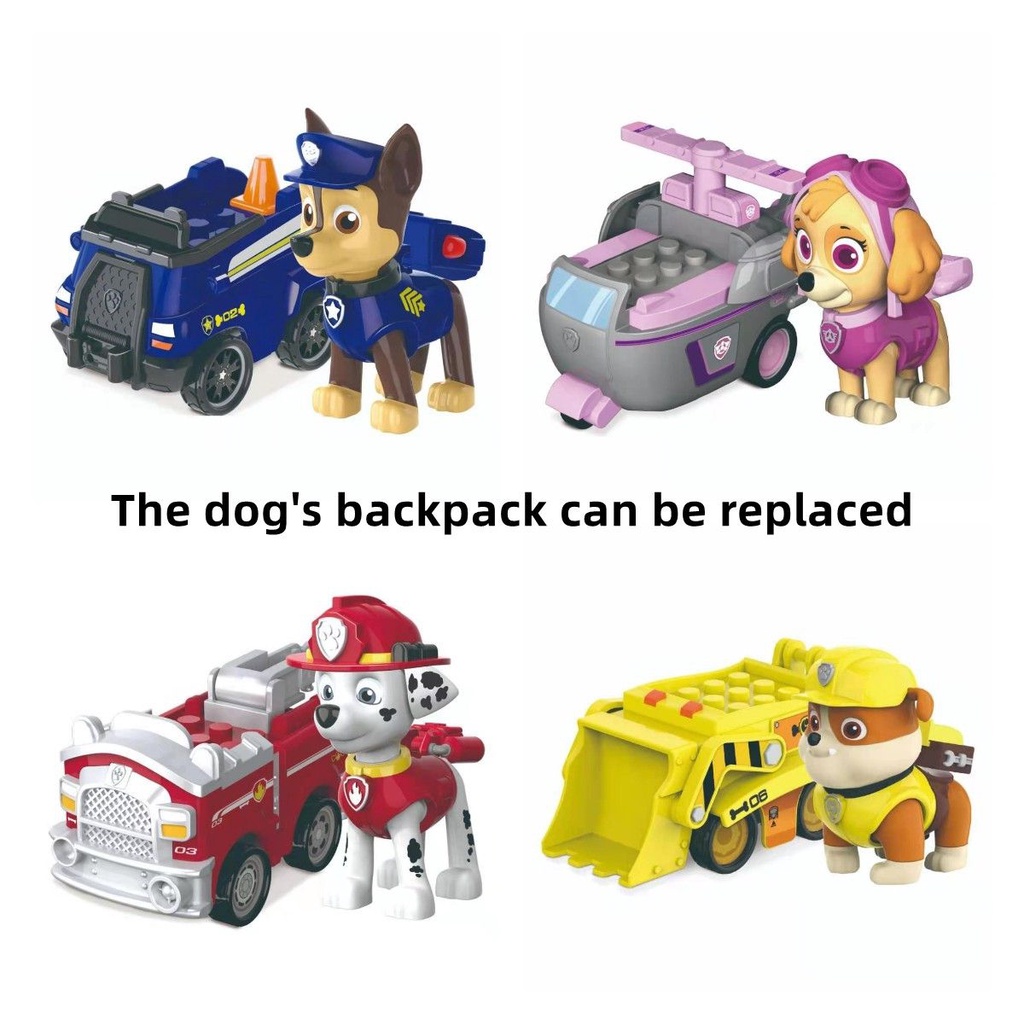 Đồ chơi xe Paw Patrol mô hình biệt đội chó cứu hộ có xe và mô hình chó cho trẻ em