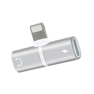 ☆Mini Lightning Splitter Adapter Audio AUX Converter Adapter with Dual Lightning Ports Headphone Jack