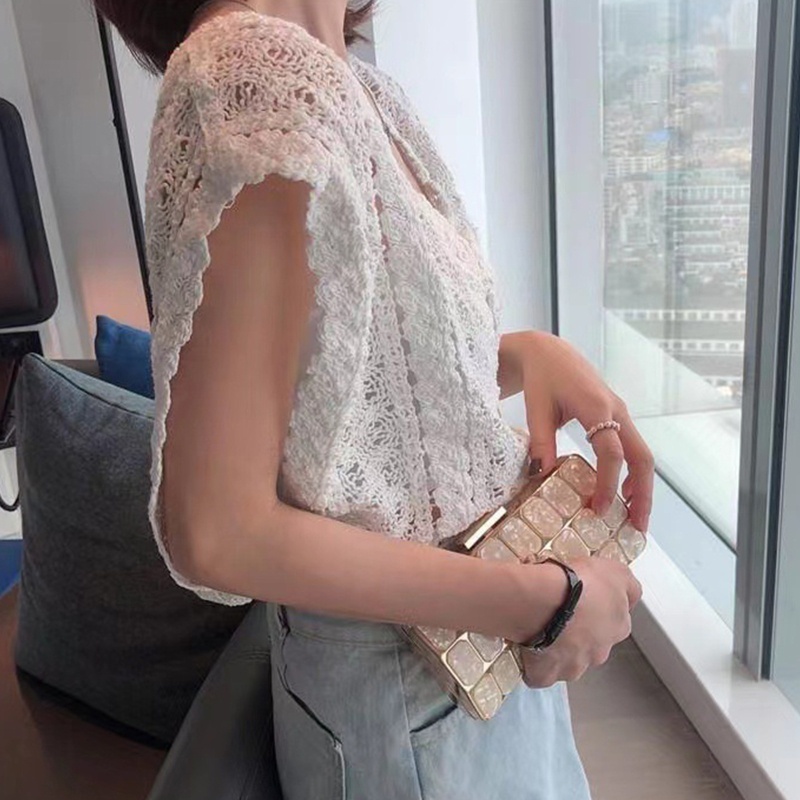 Áo Len Không Tay Dáng Rộng Phong Cách Retro Thời Trang Mùa Hè Quyến Rũ Dành Cho Nữ