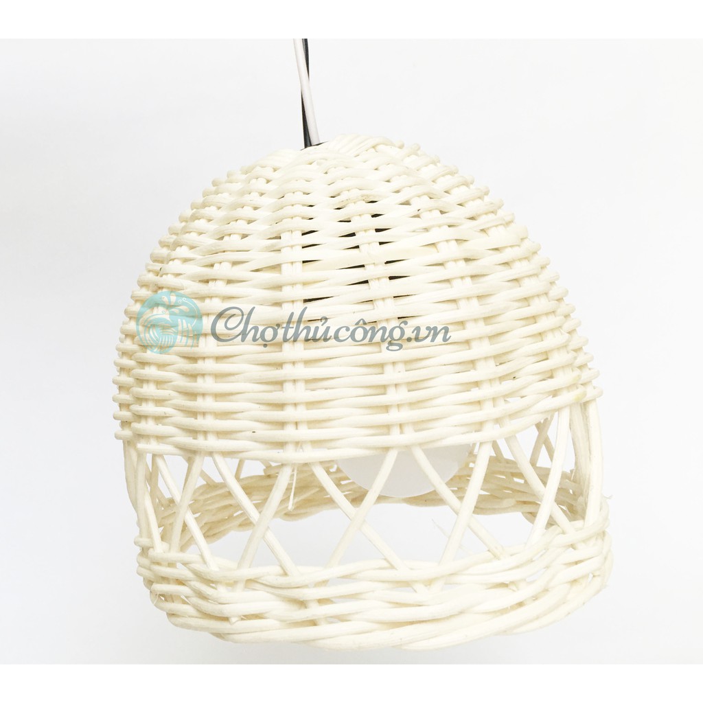 Chụp đèn mây tự nhiên nhỏ xinh làm chao đèn ngủ, decor trang trí sân vườn, phòng, quán ăn | BigBuy360 - bigbuy360.vn