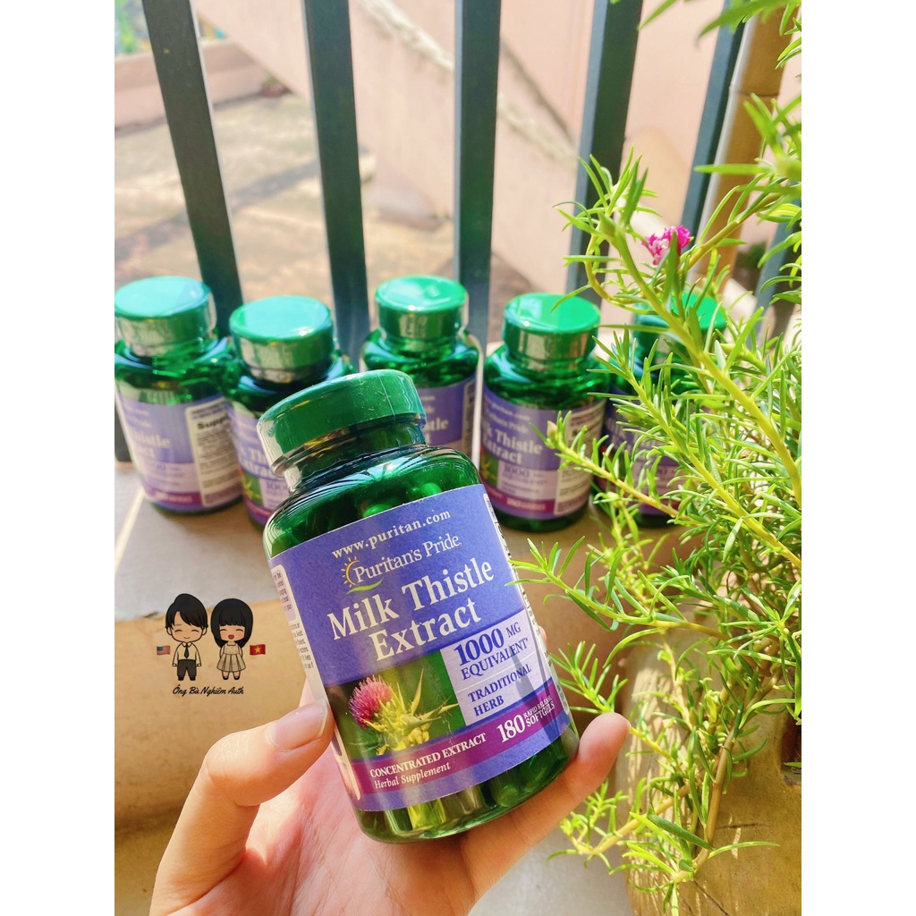 Viên uống bổ gan Milk Thistle Puritan’s Pride 180 viên