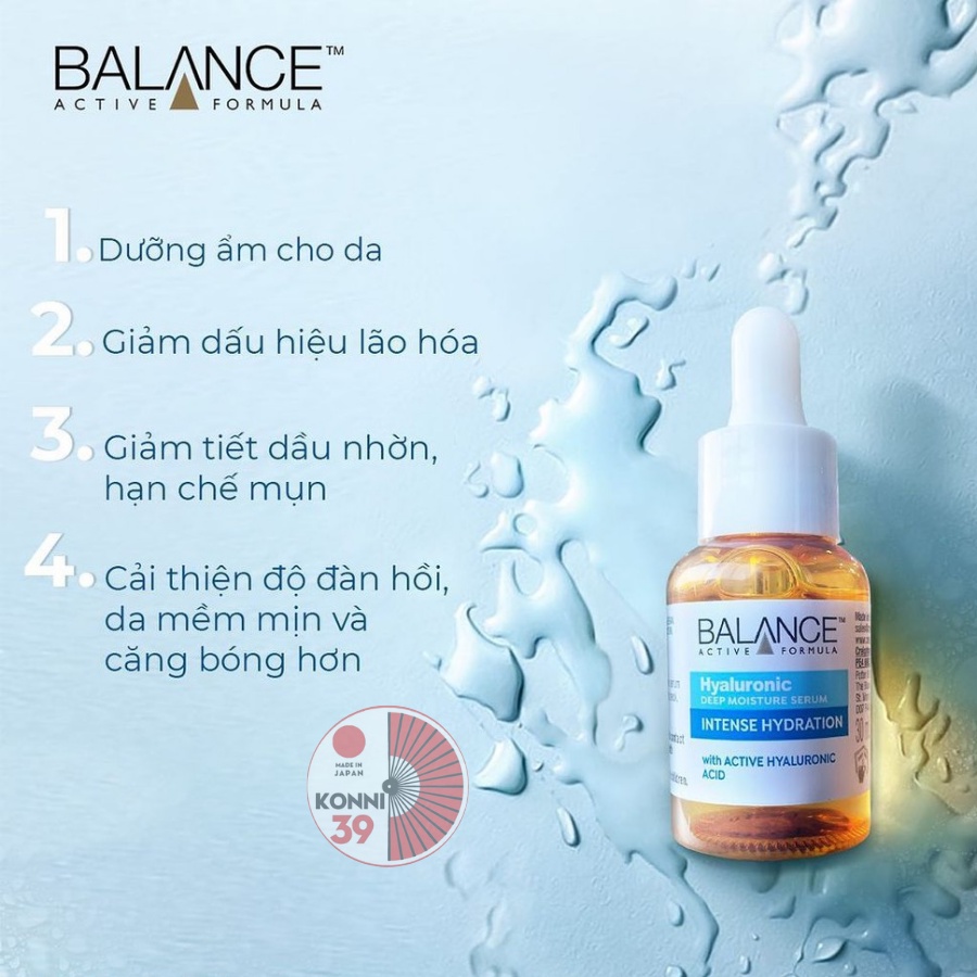 Serum tinh chất dưỡng da bổ sung nước Balance Active Skincare Hyaluronic Deep Moisture 30ml - Bahachiha