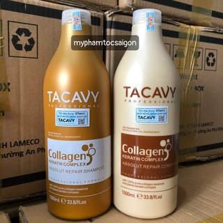 [Chính hãng_Giá sỉ] Lẻ gội/xả Dầu gội xả chuyên phục hồi tóc hư tổn TACAVY COLAGEN KERATIN COMPLEX 1000mlx2