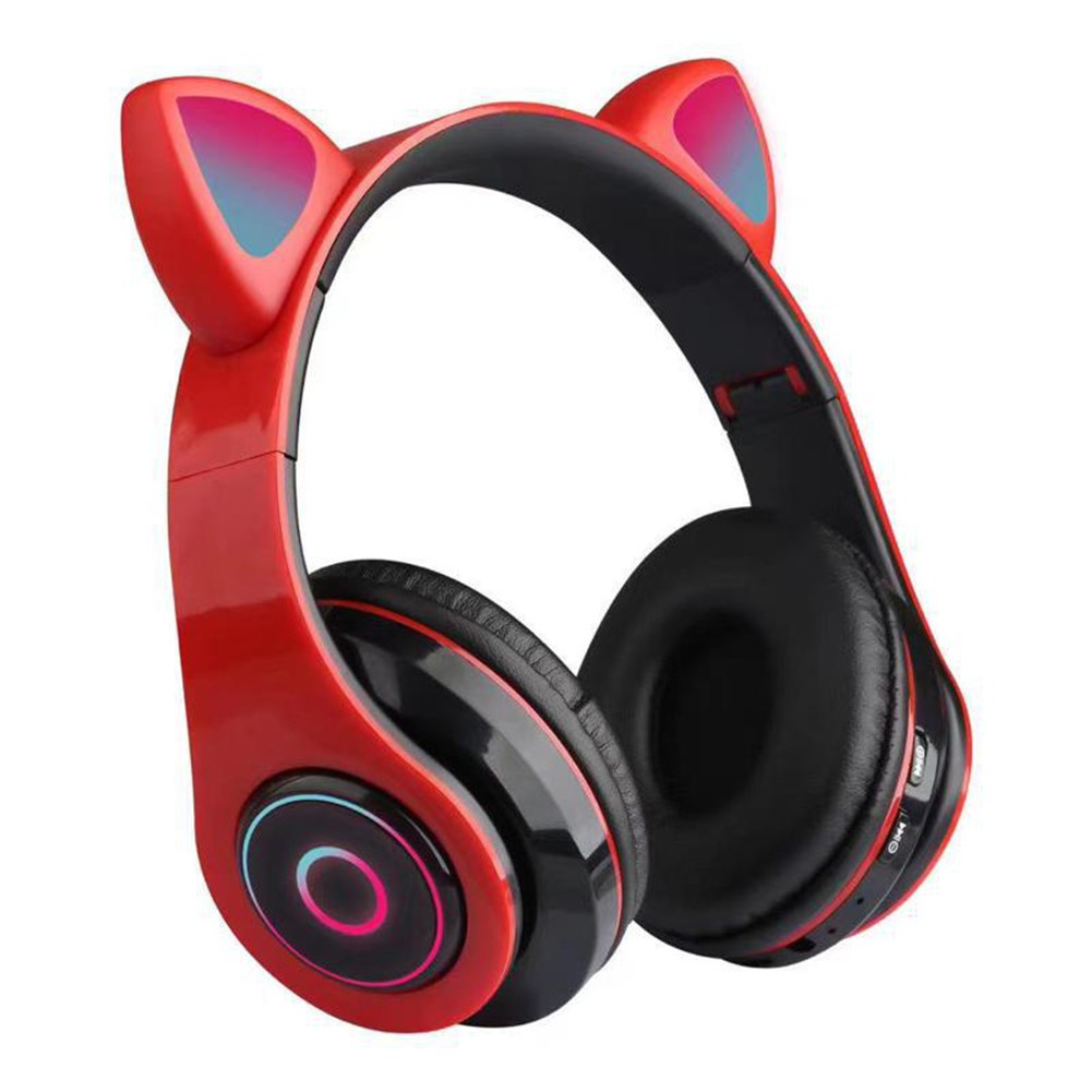 Rechargeable Cartoon Cat Ear Shape Wireless Bluetooth Headphone Gaming Headset