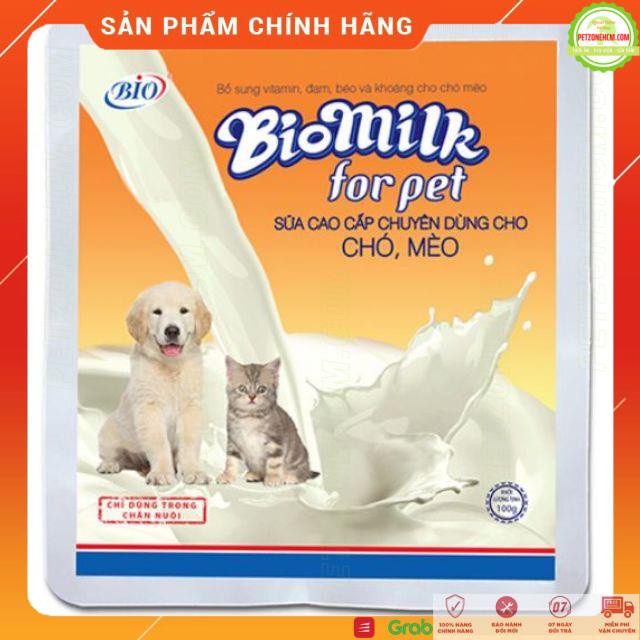 [ Giao hàng nhanh ] Sữa cho chó mèo Bio Milk for pet 100gr 💋 FREESHIP 💋 Sữa cao cấp dùng cho chó mèo | PetzoneHCM