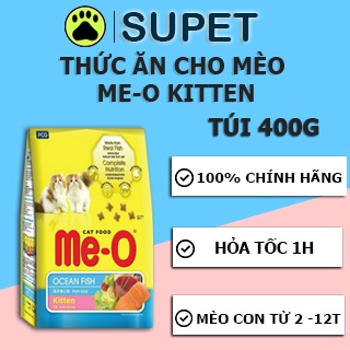 Thức ăn cho mèo con Me-O kitten vị cá biển gói - 400g ,Mèo con từ 2 đến 12 tháng tuổi
