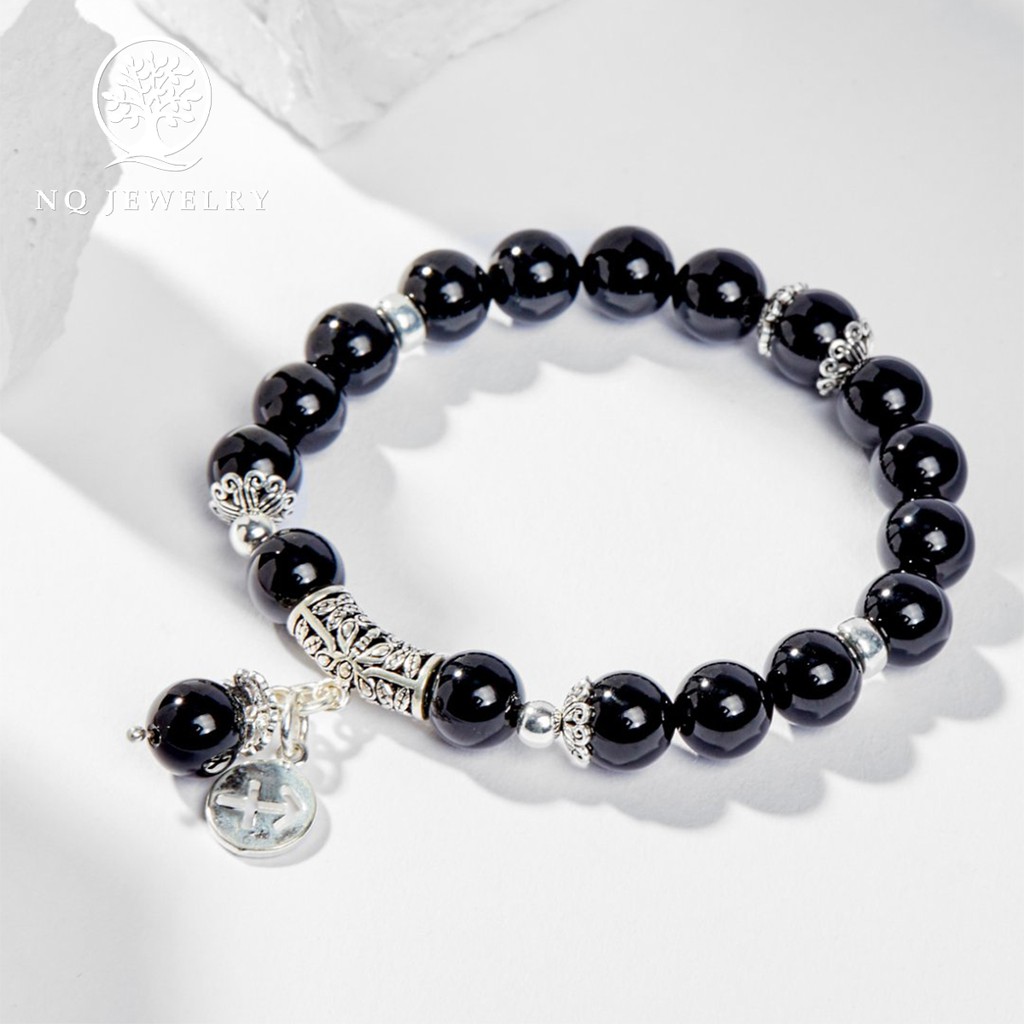 Vòng tay đen charm cung hoàng đạo - NQ Jewelry