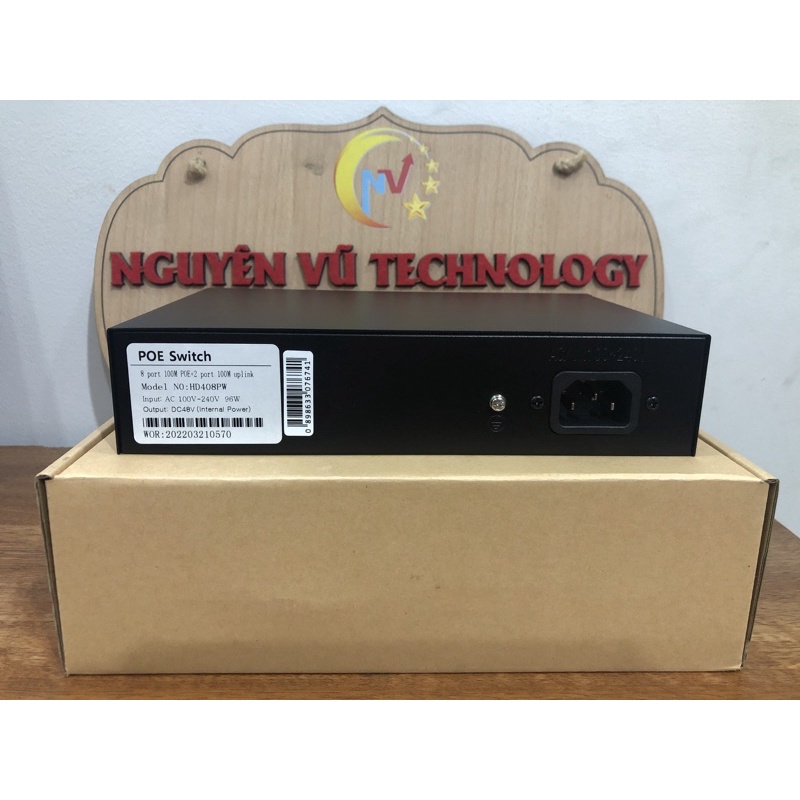 Switch POE 8 Cổng HDV chuyên dụng cho camera