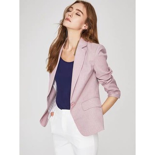 Vest Blazer Hồng Sọc Cao Cấp